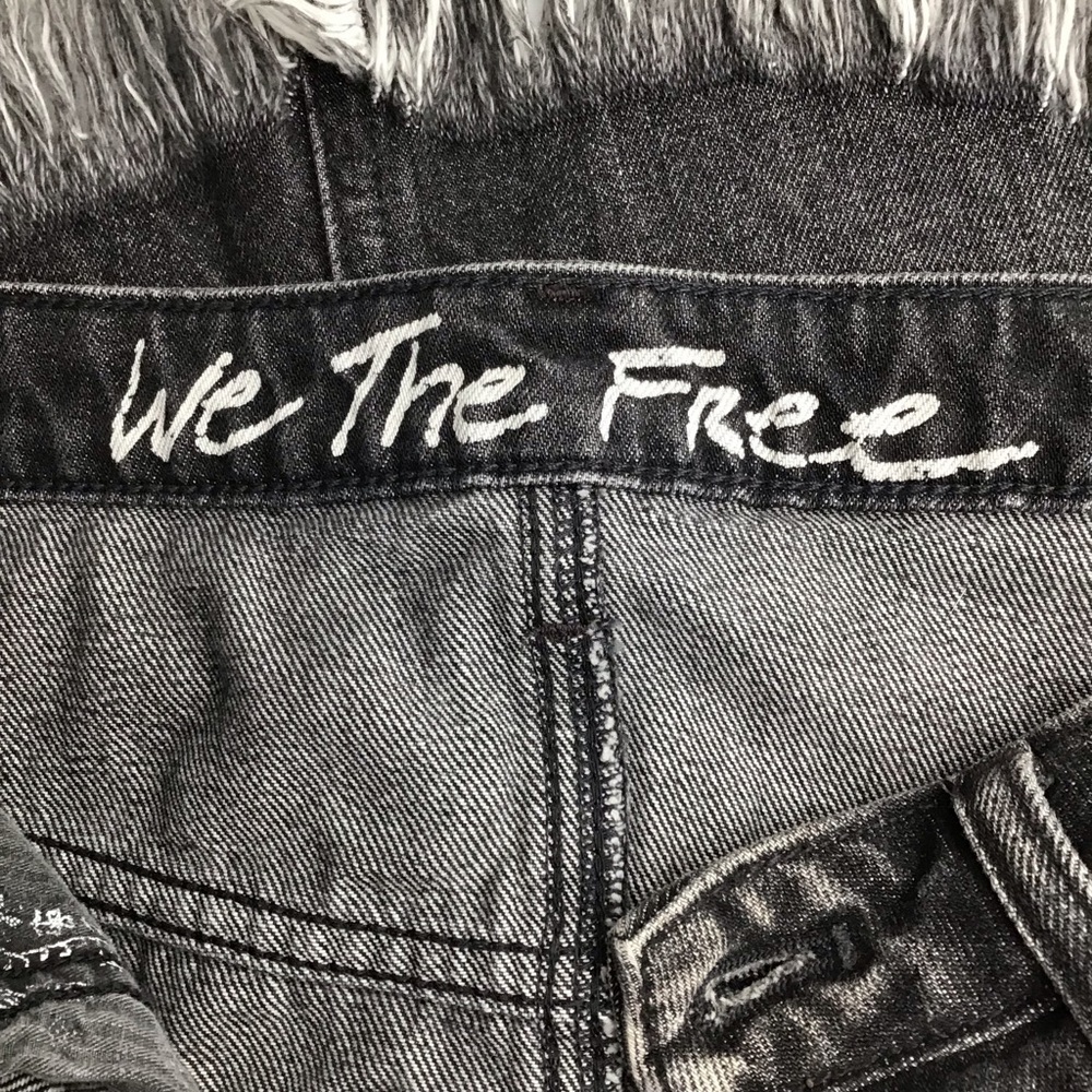 Free People Maverick Charcoal Asymmetrical Denim Skirt - Picture 6 of 9